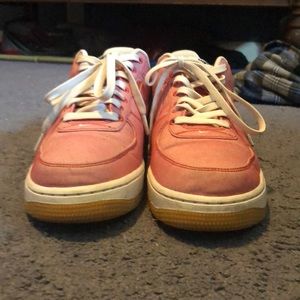redish/pink air force ones
